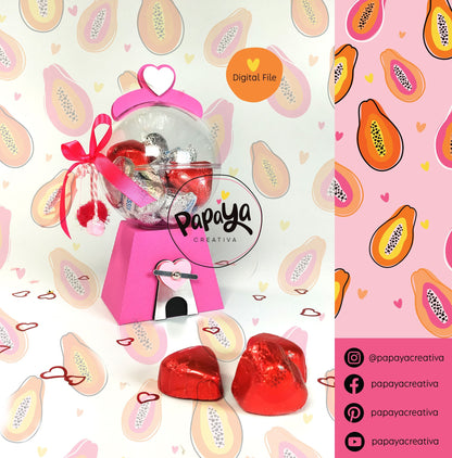 Gumball Machine DIGITAL FILE Candy Holder / Dome size 8cm