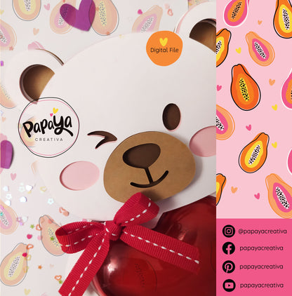Love Bear Candy Holder/ Heart size 8cm