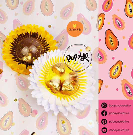 Cut File Sunflower / Daisy Candy holder / dome size 8cm