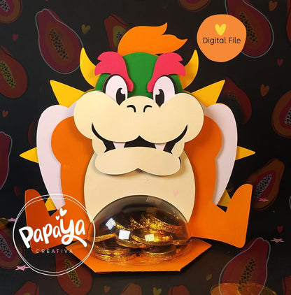 Bowser Candy holder /Dome size 8cm / flower open and close sytem