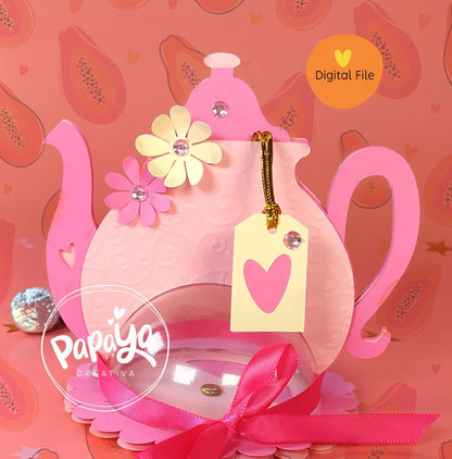 Glamor teapot DIGITAL FILE Candy holder / Dome size 8cm/ open and close system