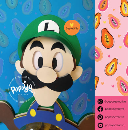 Luigi DIGITAL FILE Candy holder / Dome size 8cm / Flower open and close system