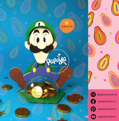 Luigi DIGITAL FILE Candy holder / Dome size 8cm / Flower open and close system
