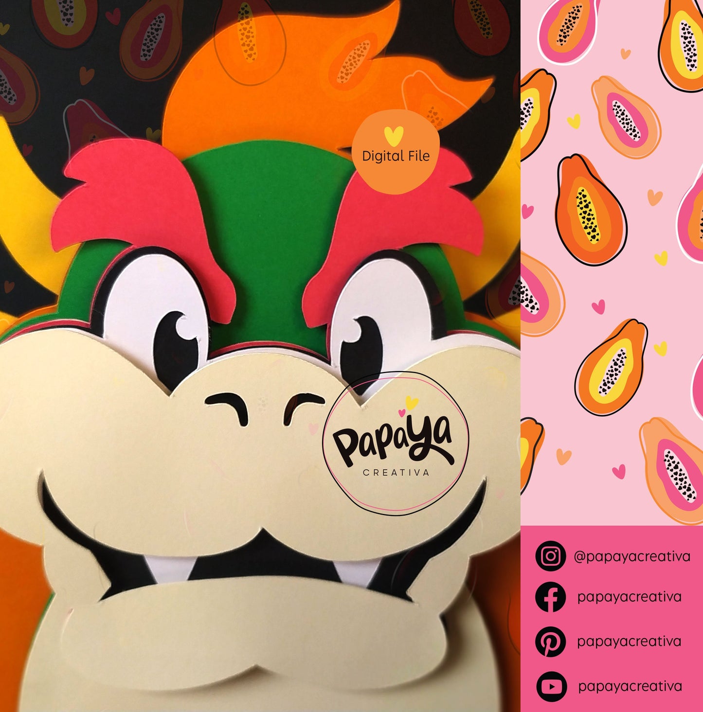 Bowser Candy holder /Dome size 8cm / flower open and close sytem