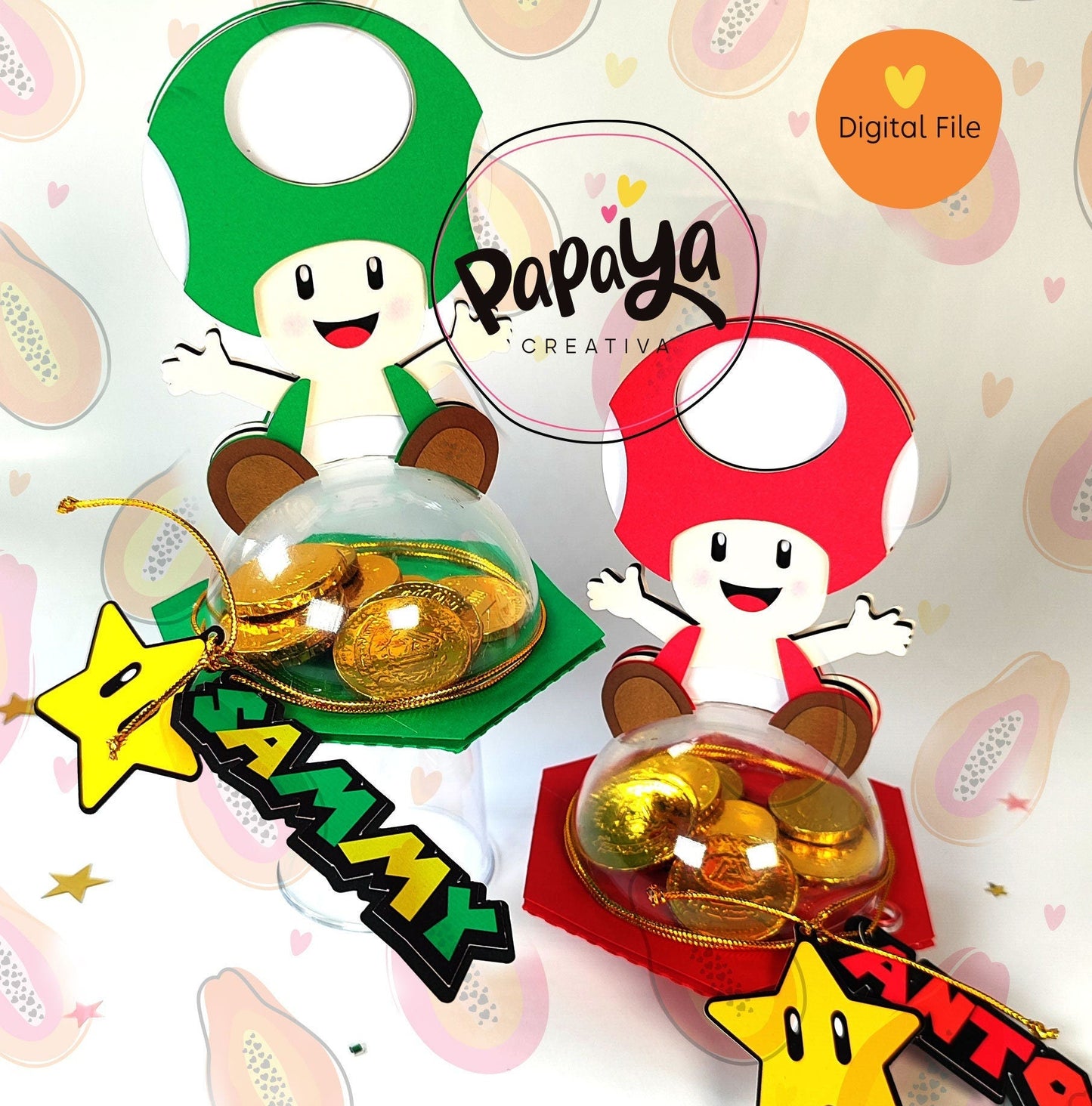 Toad DIGITAL FILE Candy Holder/ Dome size 8cm/ open and close system