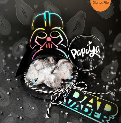 Dad Vader DIGITAL FILE Candy Holder/ Dome size 8cm/ open and close system