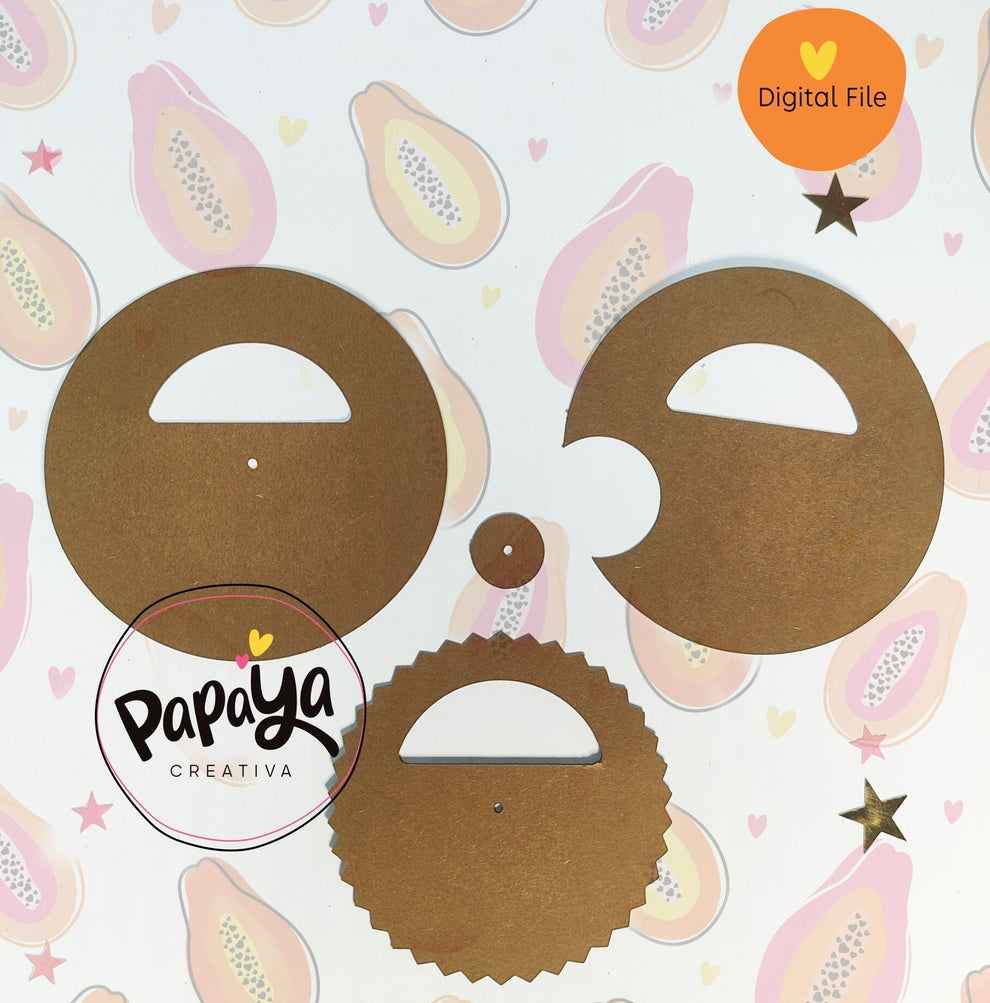 Open and Close System DIGITAL FILE / Dome size 8cm – Papaya Creativa