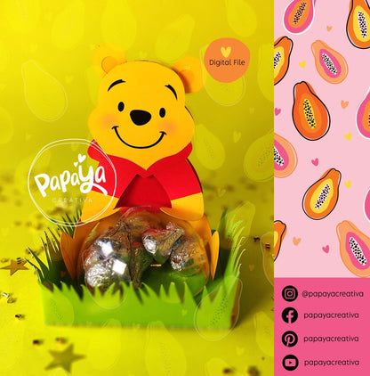 Winnie DIGITAL FILE Candy Holder/ Dome size 8cm/ envelope system (open and close system)