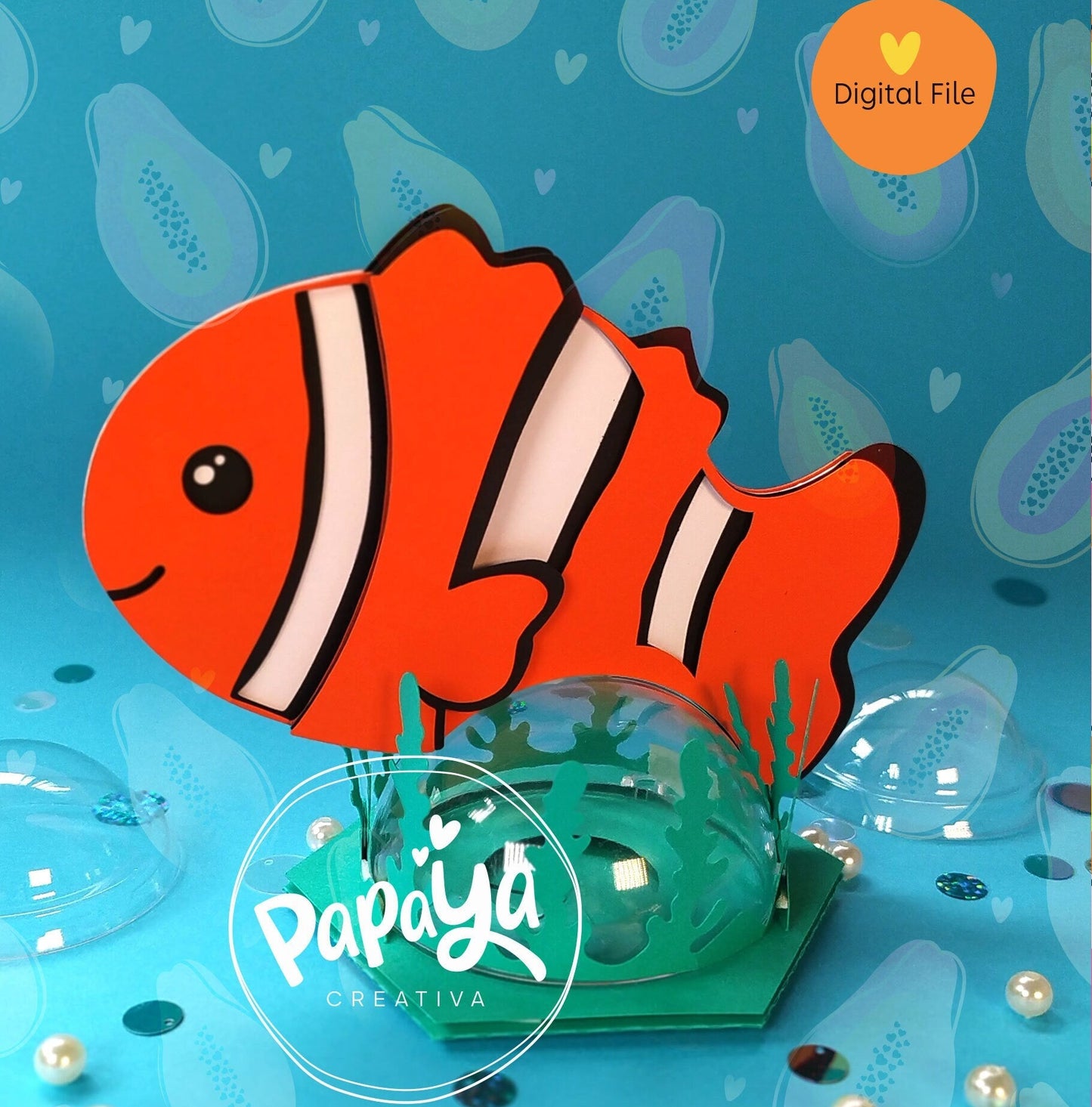 Nemo DIGITAL FILE Candy Holder / Dome size 8cm/ open and close system
