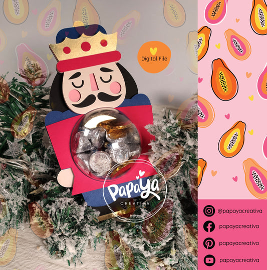 Nutcracker Set Candy Holder (Digital File) SVG/ STUDIO Format / dome size 8cm/ open and close system
