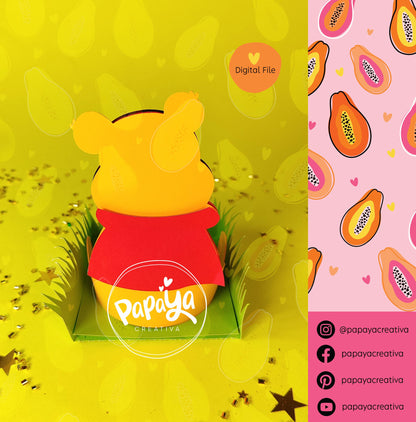 Winnie DIGITAL FILE Candy Holder/ Dome size 8cm/ envelope system (open and close system)