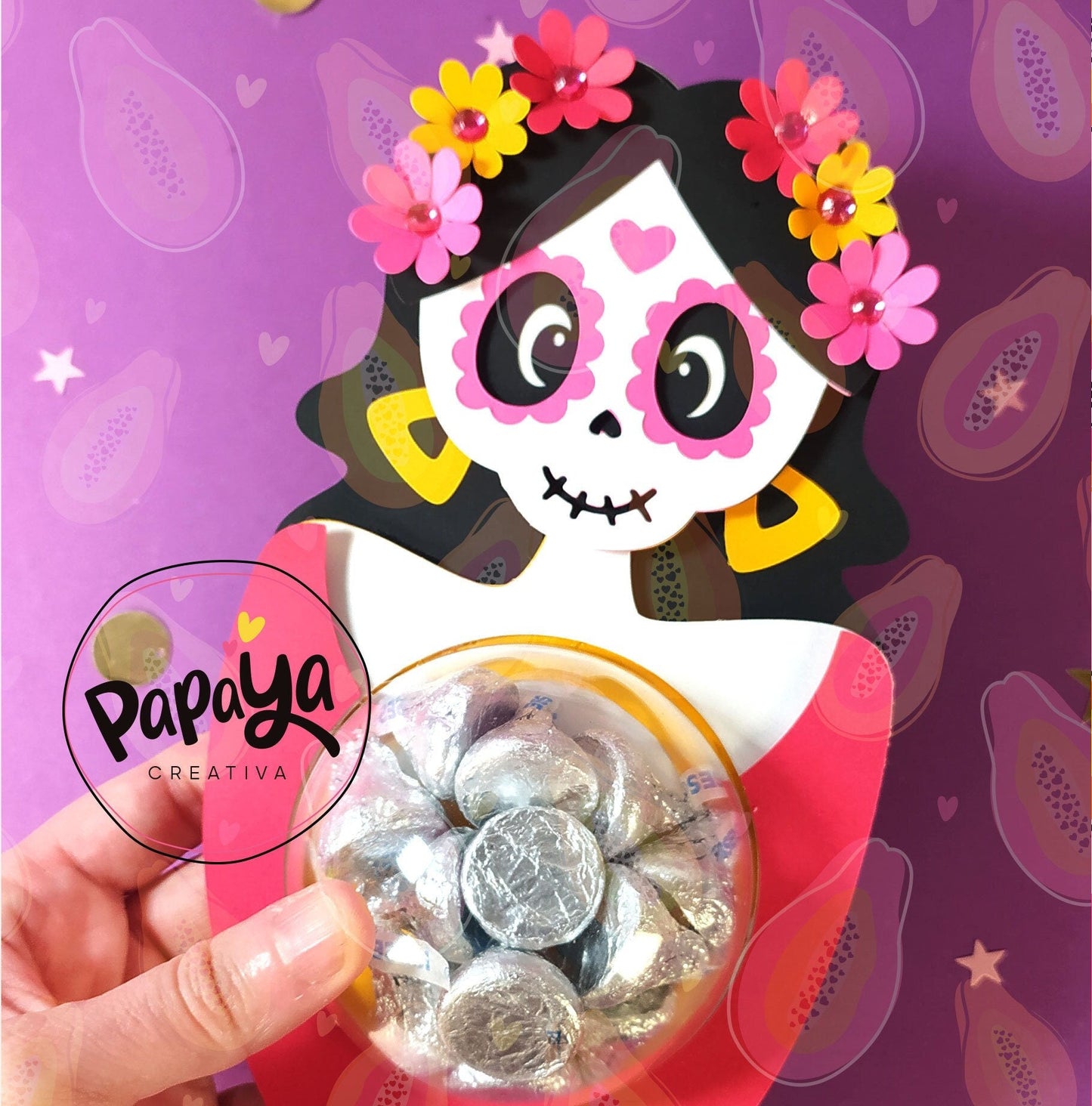 Catrina DIGITAL FILE Candy Holder/ dome size 8cm/ Open and close system