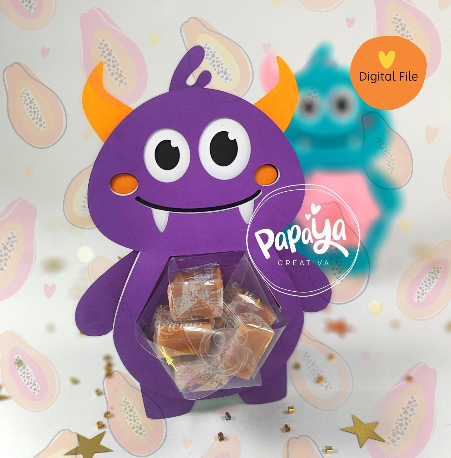 Cute Monster Halloween Theme Party Candy Holder