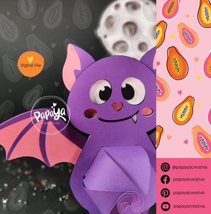Cut File Bat Halloween Candy Holder