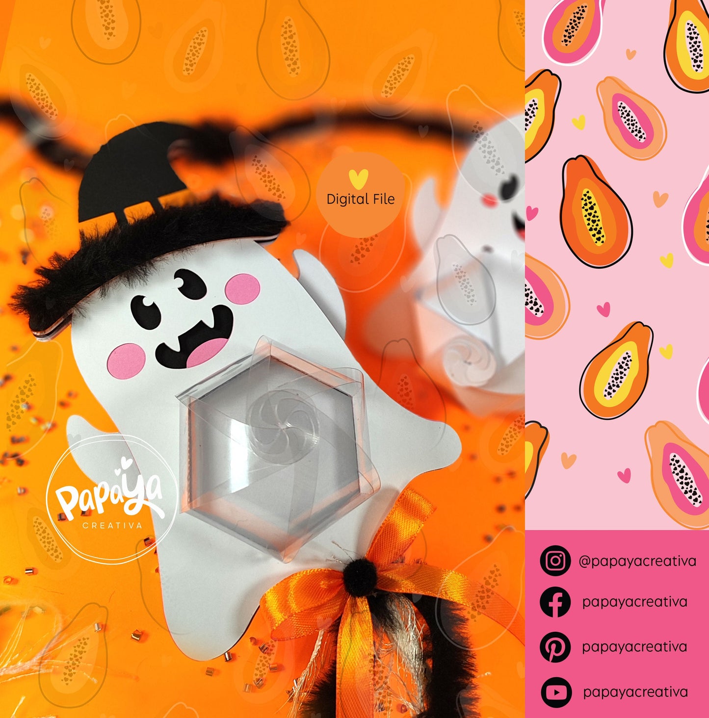 Cut File Ghost Set Candy holder / Halloween theme party