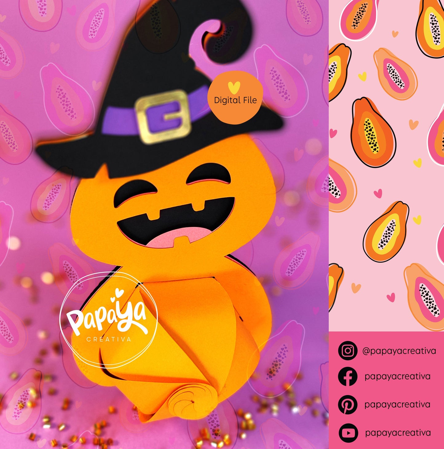 Cut File Sweet Pumpkin Candy holder / Halloween party