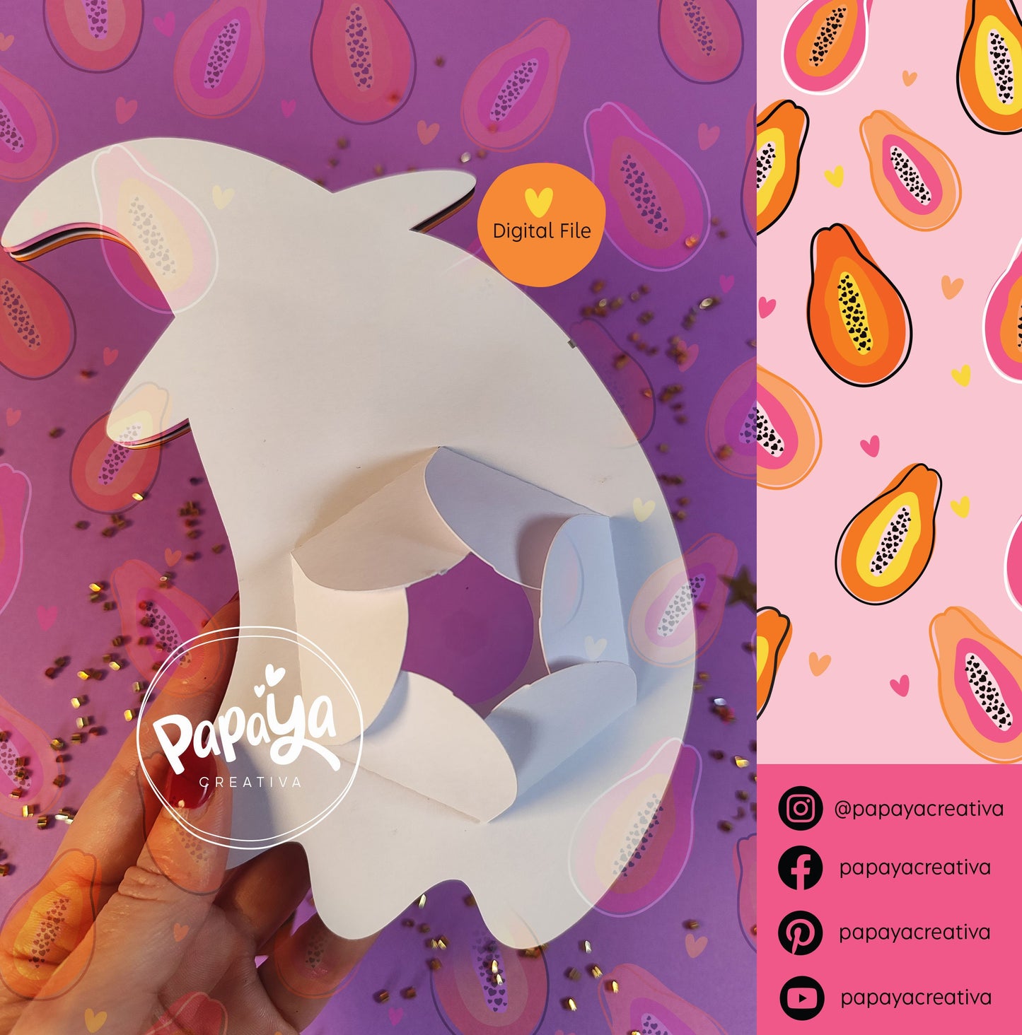 Sweet Ghost Candy holder (DIGITAL FILE) Dome size 8cm/ flower open and close system