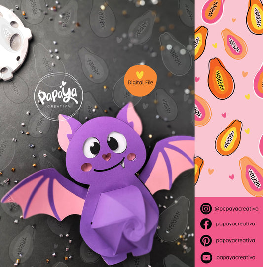 Cut File Bat Halloween Candy Holder