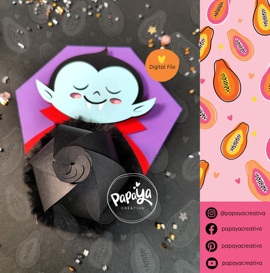 Dracula DIGITAL FILE Candy holder/halloween gifts