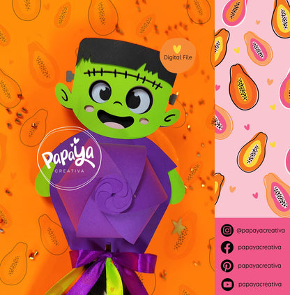 Cut File Adorable Franky Candy Holder/ Halloween theme party