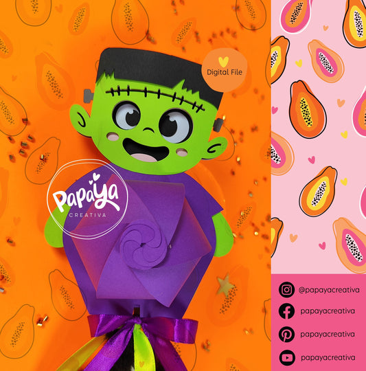 Cut File Adorable Franky Candy Holder/ Halloween theme party