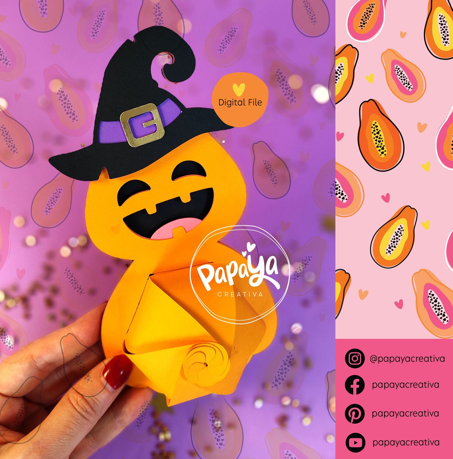 Cut File Sweet Pumpkin Candy holder / Halloween party