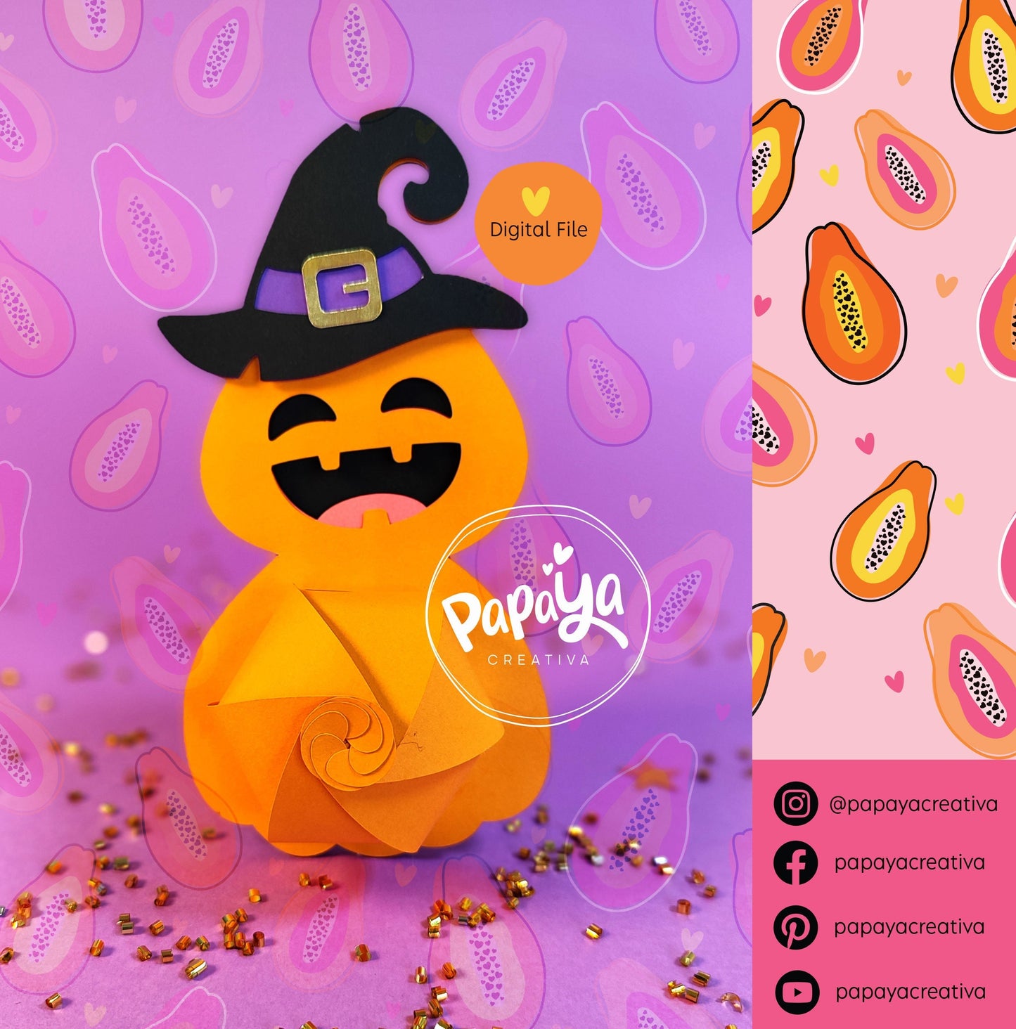 Cut File Sweet Pumpkin Candy holder / Halloween party