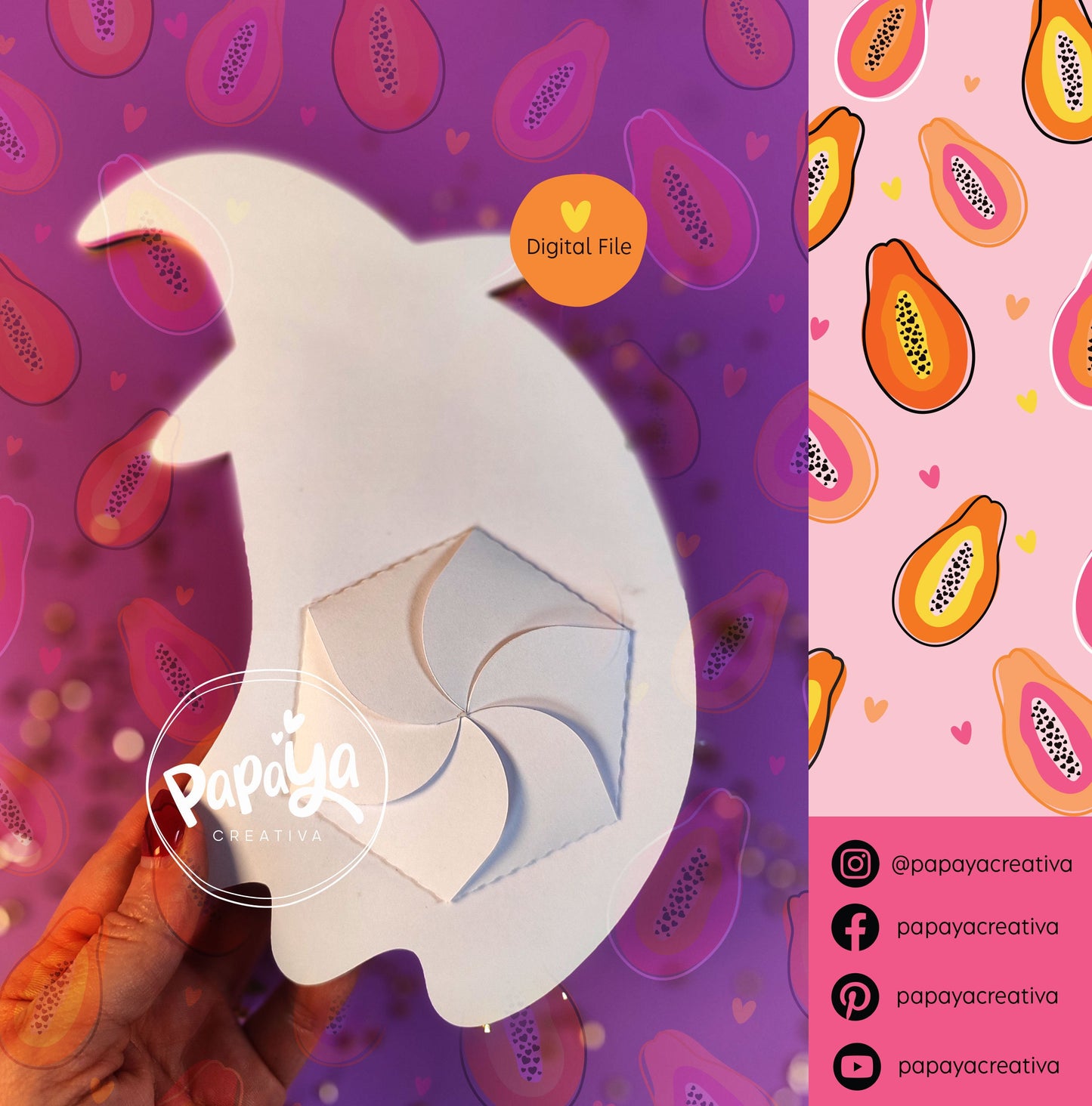 Sweet Ghost Candy holder (DIGITAL FILE) Dome size 8cm/ flower open and close system