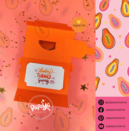 Cut File Candy Holder & Card Thanksgiving Day / Dome size 6cm