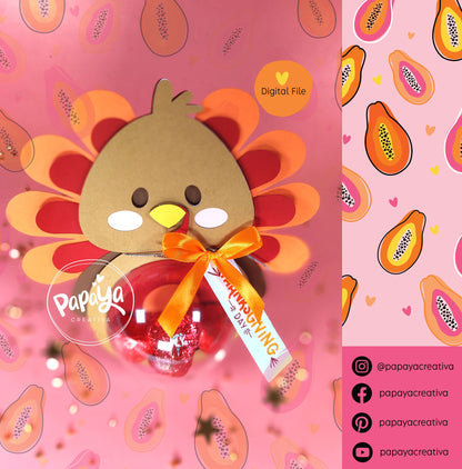 Turkey DIGITAL FILE Candy Holder/ Dome size 8cm/ open and close system