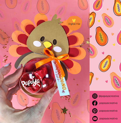 Turkey DIGITAL FILE Candy Holder/ Dome size 8cm/ open and close system