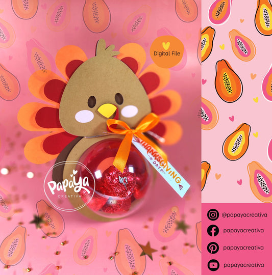 Turkey DIGITAL FILE Candy Holder/ Dome size 8cm/ open and close system