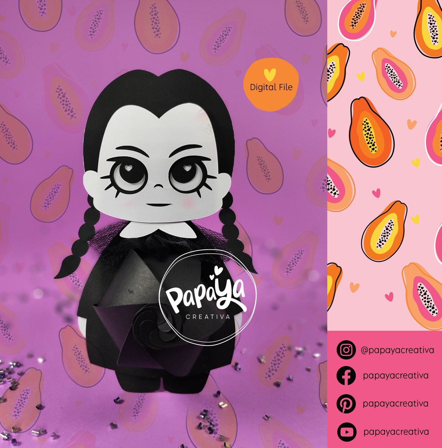 Wednesday Cute Candy holder/ Party Halloween