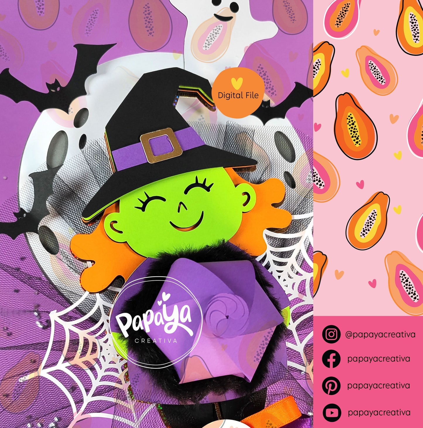 Cut File Adorable Witch Holder Wand/ Halloween theme party