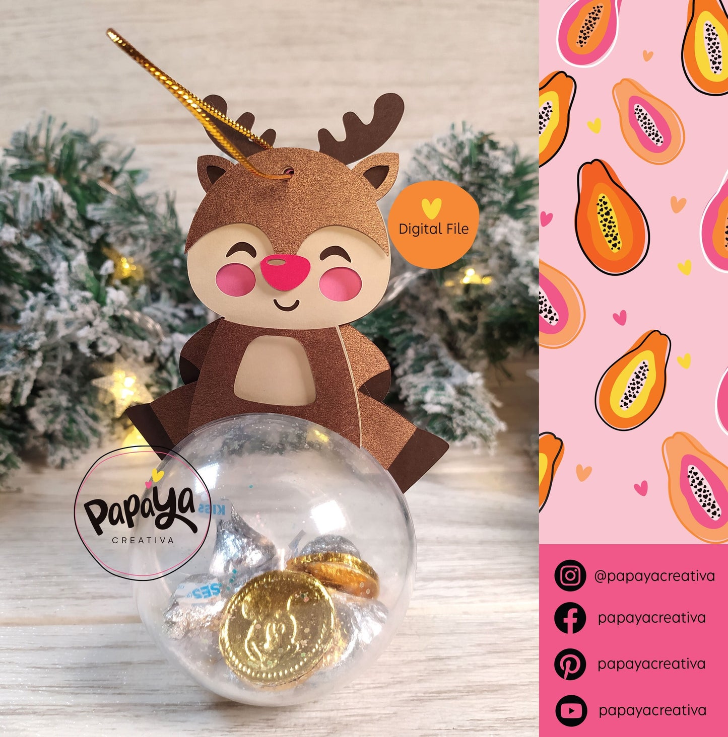 Cut File Rudolf Xmas Ball