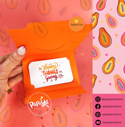 Cut File Candy Holder & Card Thanksgiving Day / Dome size 6cm