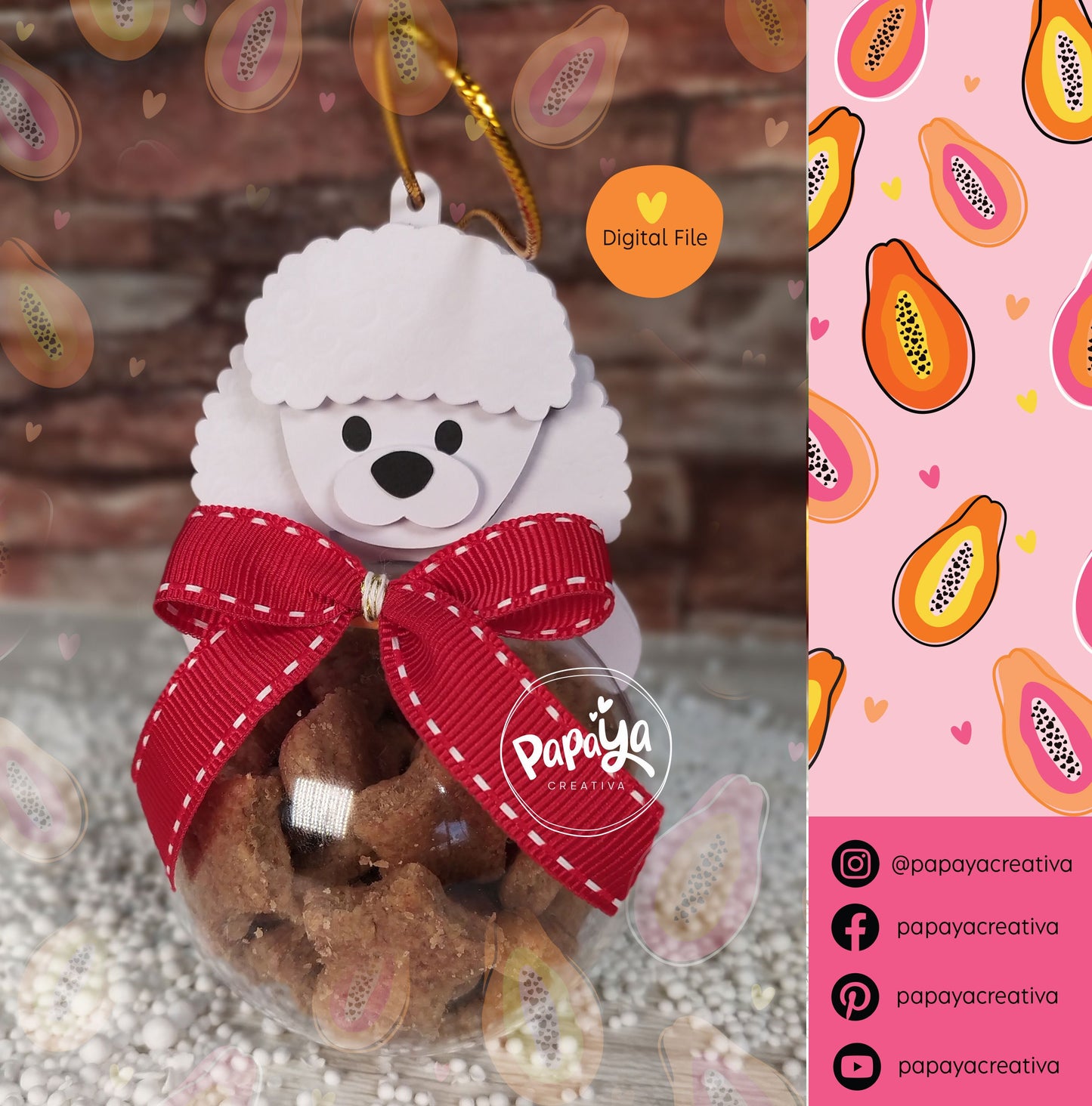 Cut File Set 9 Dogs Xmas Ball