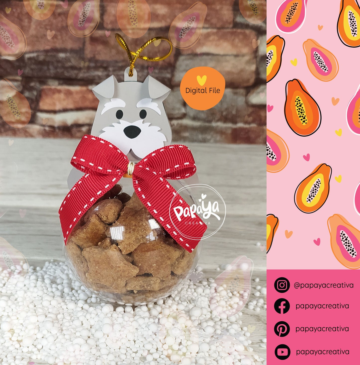 Cut File Set 9 Dogs Xmas Ball