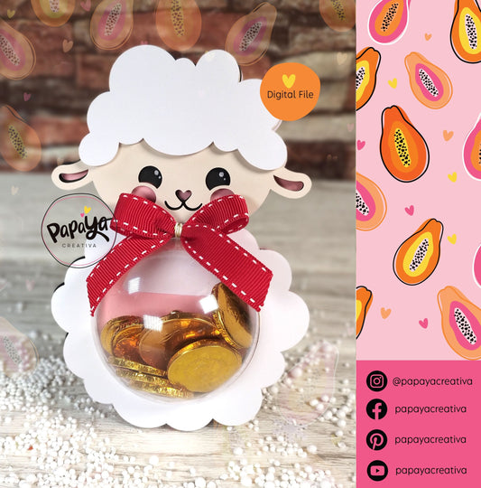 Sheep DIGITAL FILE Candy Holder/ dome size 8cm/ open and close system