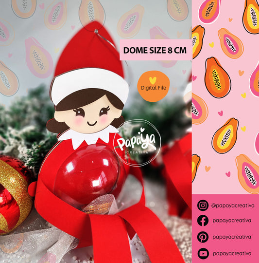 Elfs Set Candy Holder (Digital File) SVG/ STUDIO Format / Dome size 8cm / easy open and close system