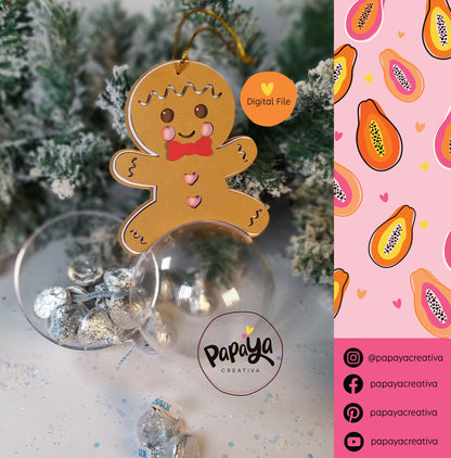 Set Gingers Xmas Balls (Digital File) SVG/ STUDIO Format *ball size 8cm*