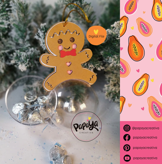 Set Gingers Xmas Balls (Digital File) SVG/ STUDIO Format *ball size 8cm*