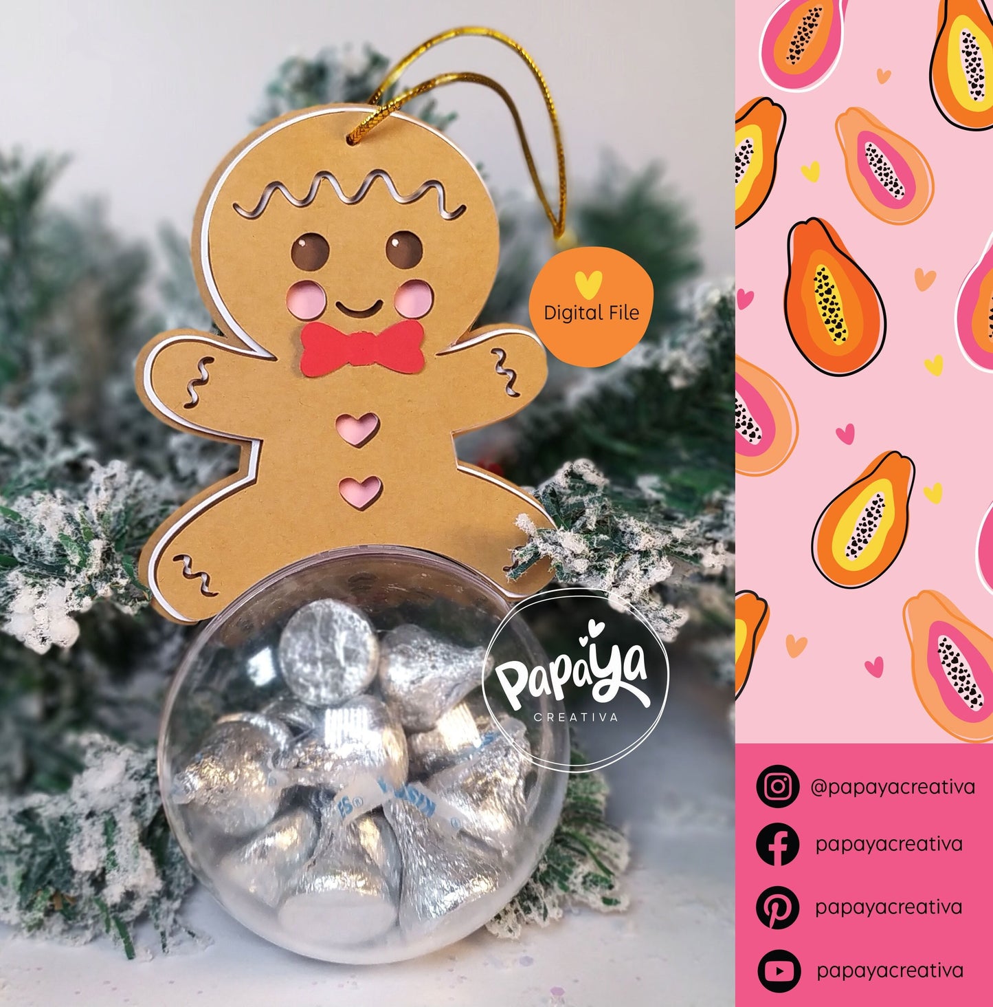 Set Gingers Xmas Balls (Digital File) SVG/ STUDIO Format *ball size 8cm*