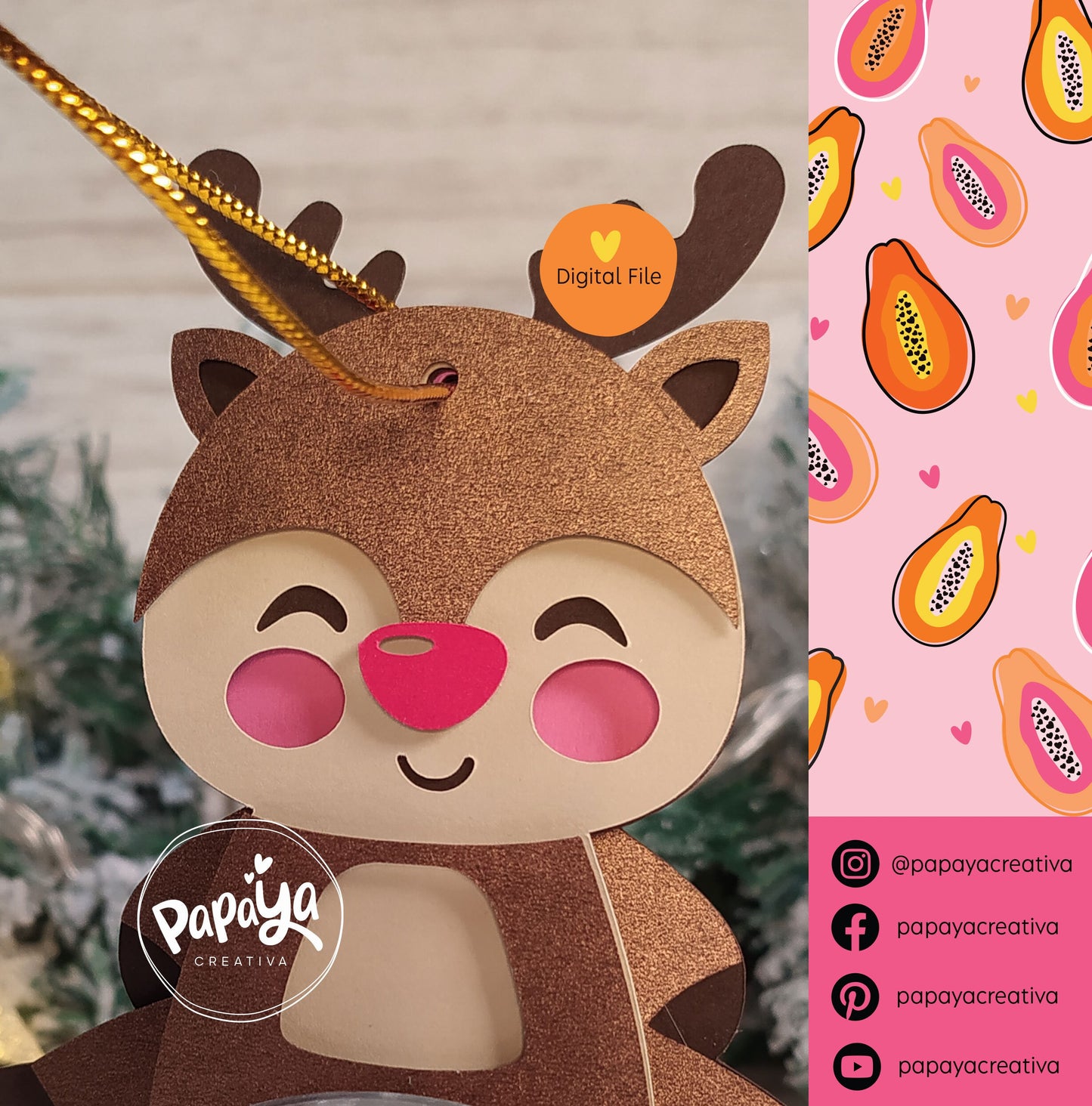 Cut File Rudolf Xmas Ball