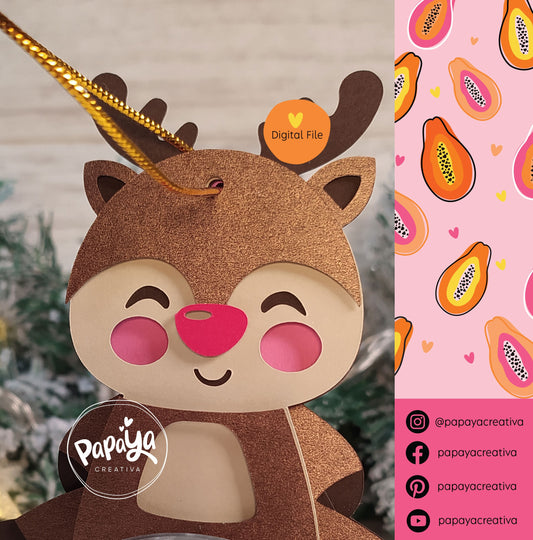 Cut File Rudolf Xmas Ball