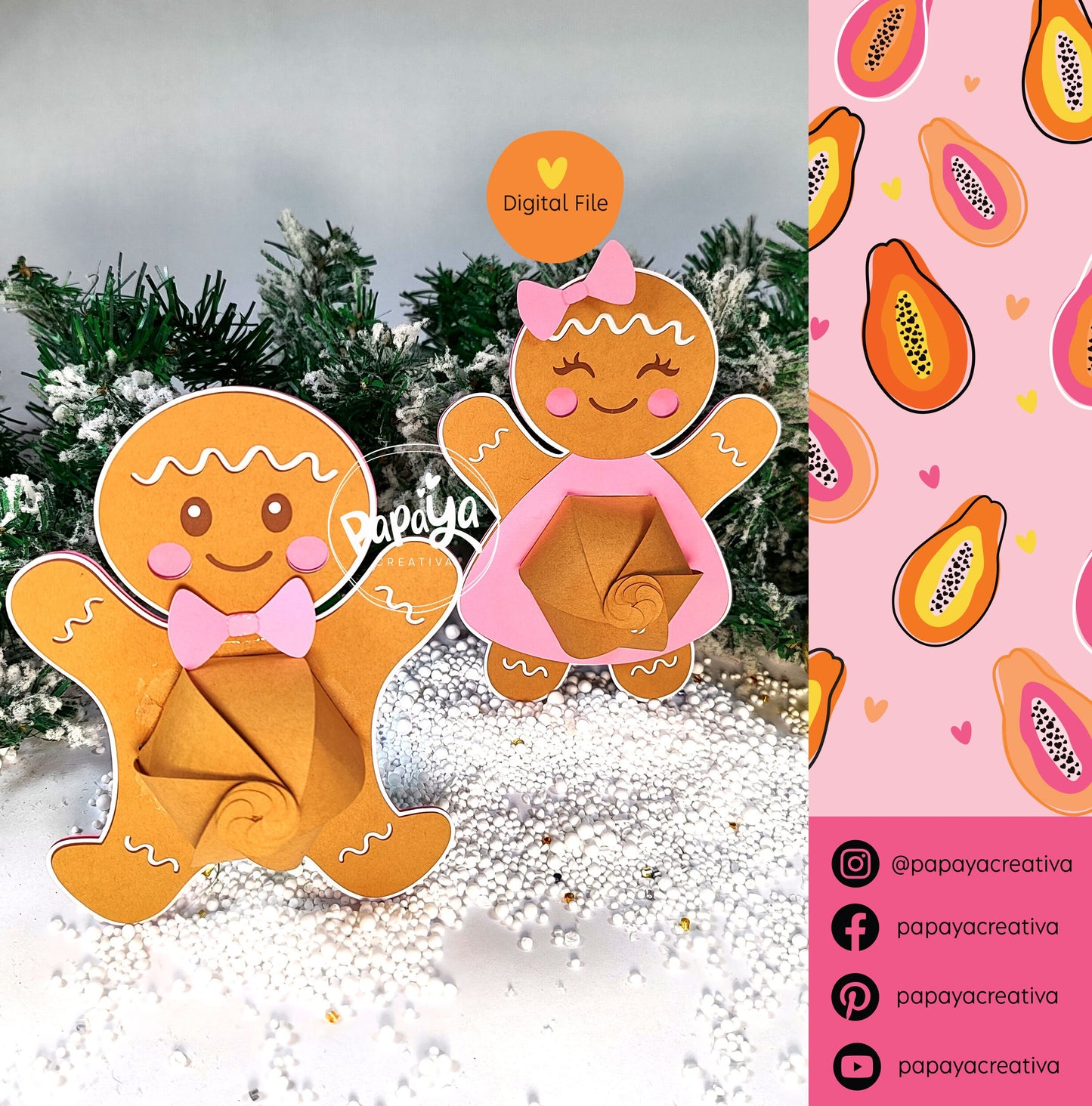 Cut File Set Gingerbread Holder/ Xmas theme