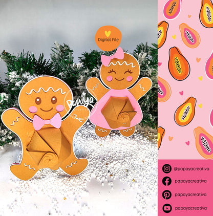 Cut File Set Gingerbread Holder/ Xmas theme