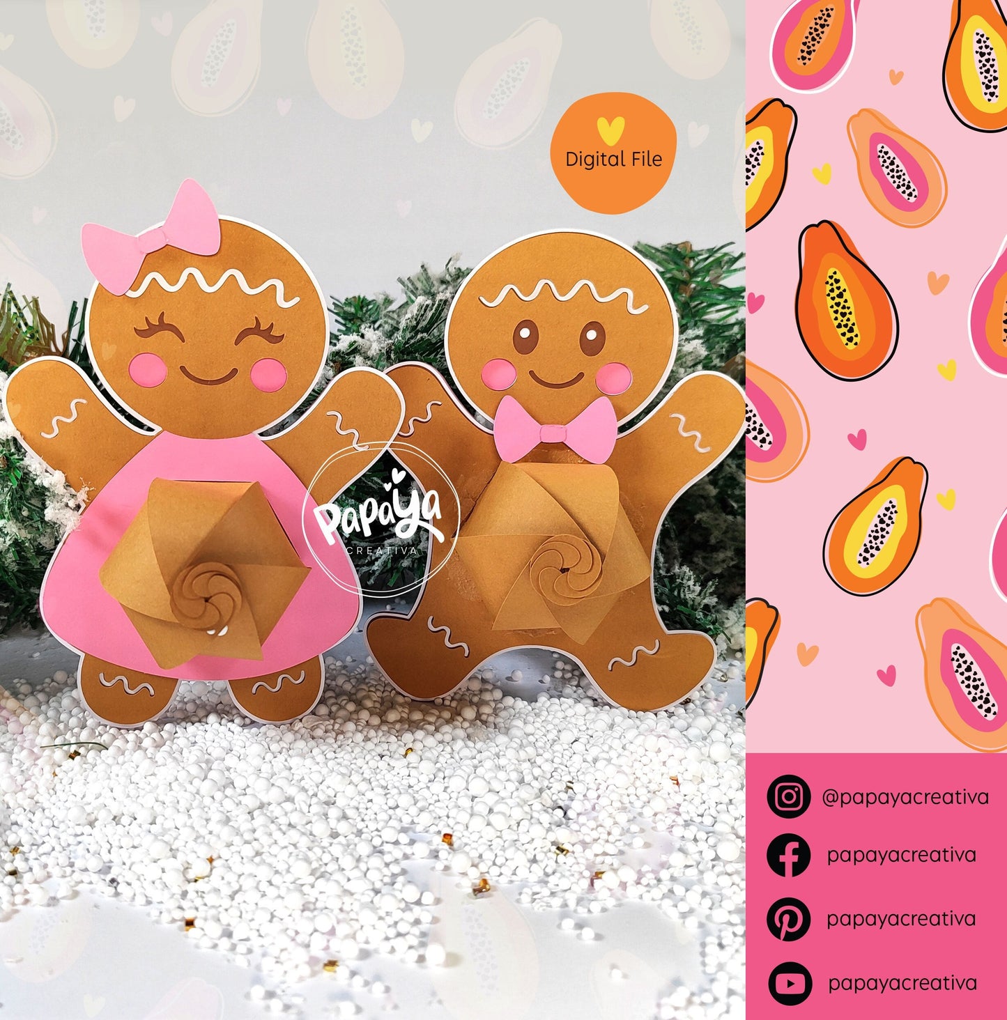 Cut File Set Gingerbread Holder/ Xmas theme