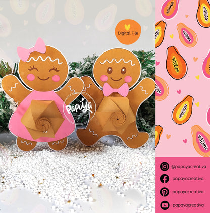 Cut File Set Gingerbread Holder/ Xmas theme