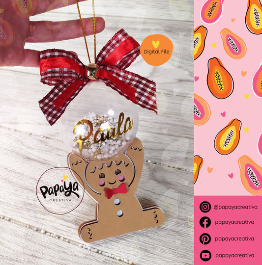 Cut File Ginger Ornament / Ball size 8cm